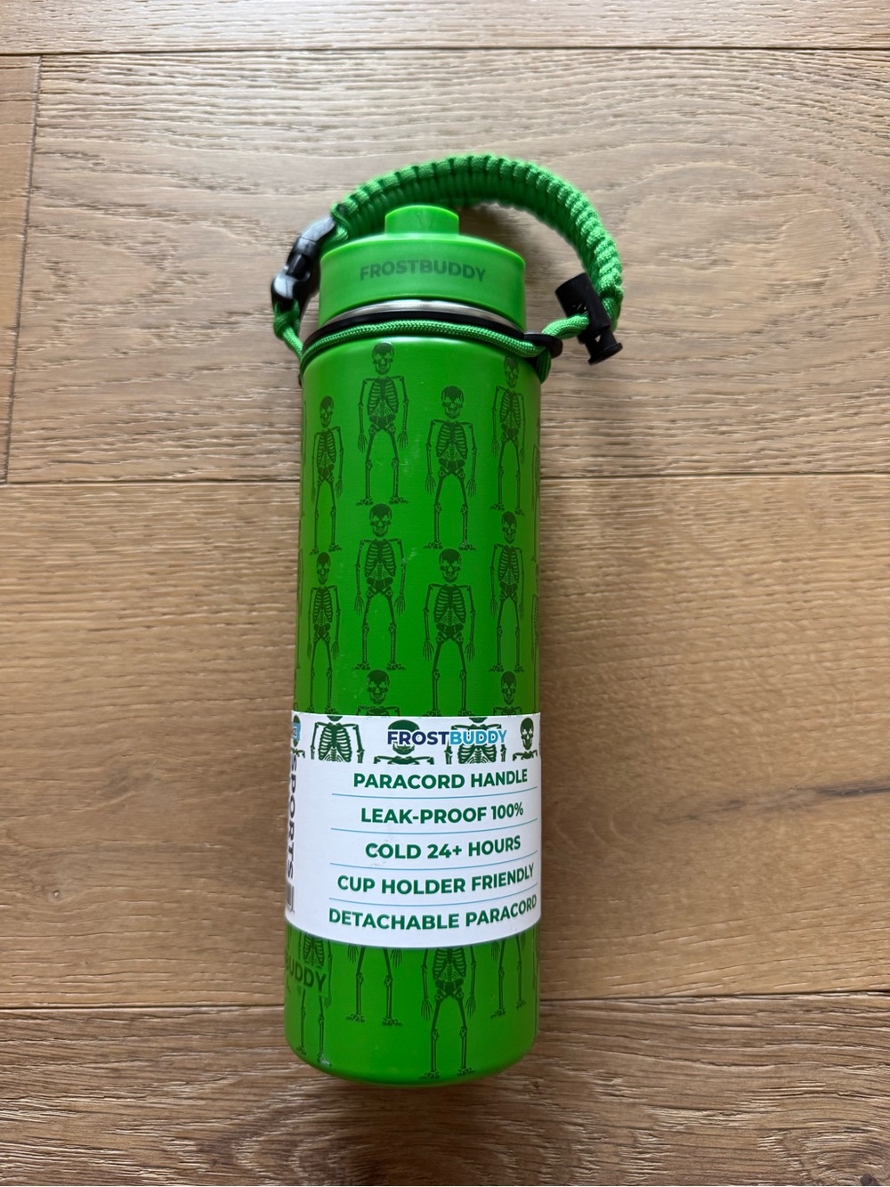 Frost Buddy 24oz Sports Buddy with Paracord Handle - Glows in the Dark- NWT